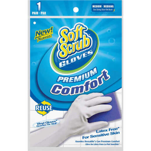 Soft Scrub Medium Premium Comfort Vinyl Rubber Glove